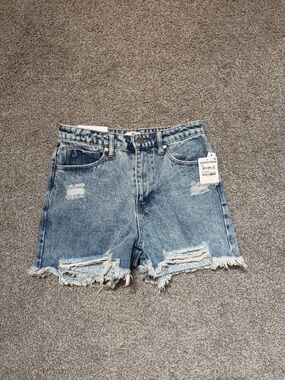 BP brand Women's High Rise Cut Off Denim Shorts